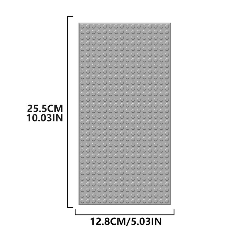 EKIND 4 PCS Classic 5" x 10" Building Baseplates, Compatible with Major Brands Toy Bricks, Encourage Logic & Creativity Through Play, Ideal STEM Activities for Children (Gray) - Image 2